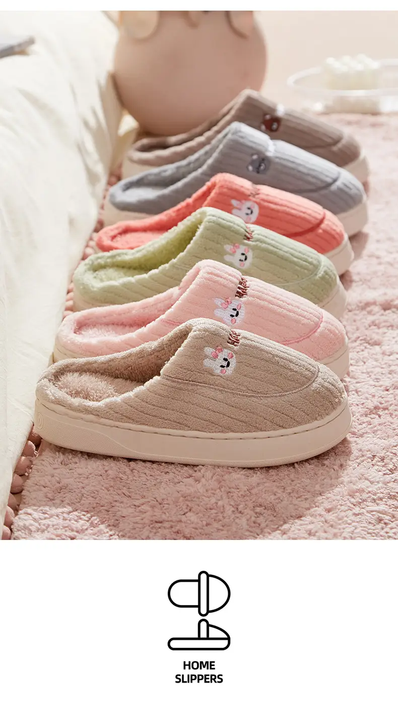 Men Winter Furry Slippers Grey Cotton Warm Indoor — feature 23