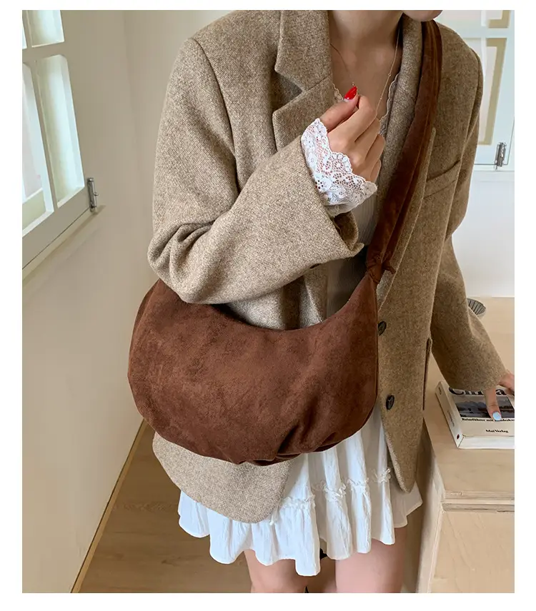 Yellow Pleated Shoulder Bag for Women — feature 14