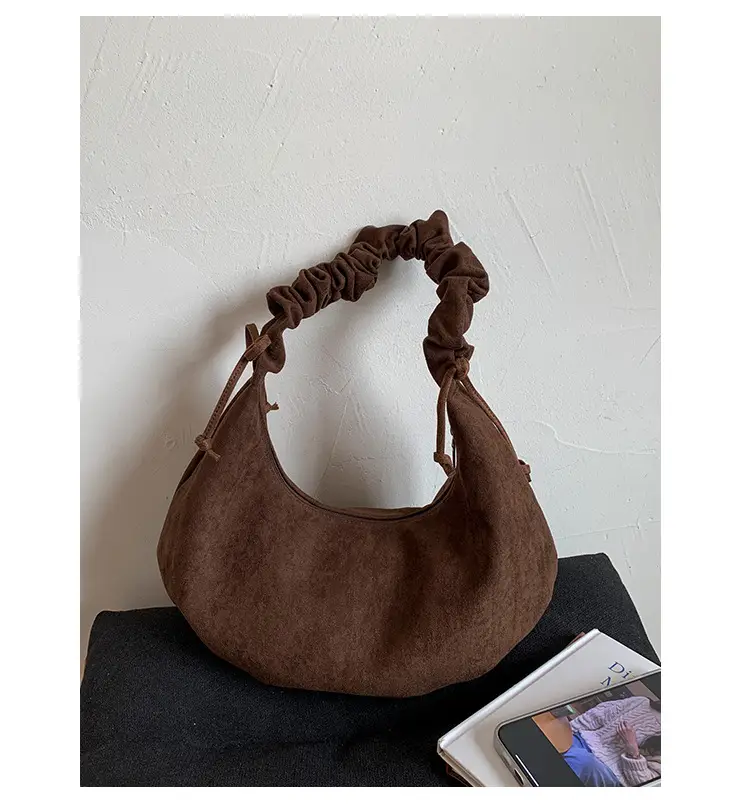 Yellow Pleated Shoulder Bag for Women — feature 18