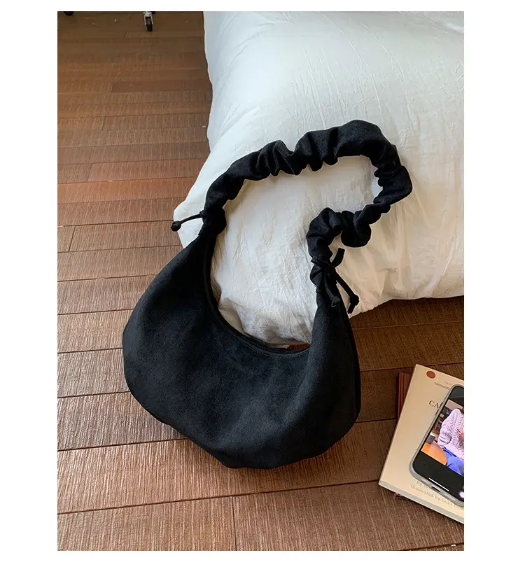 Yellow Pleated Shoulder Bag for Women — feature 19