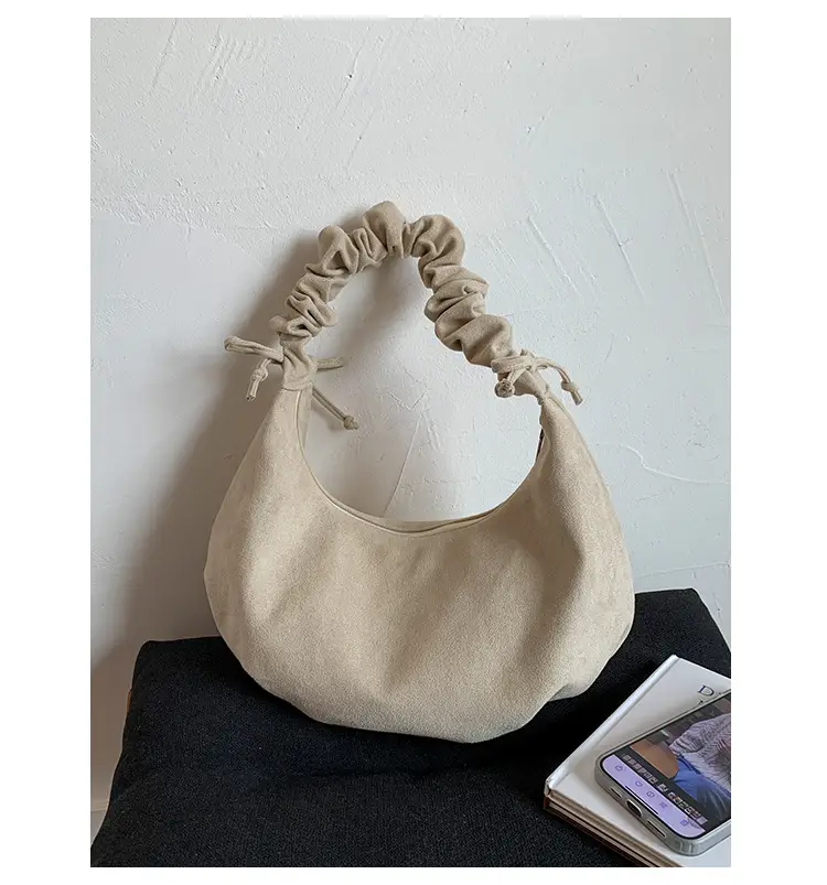 Yellow Pleated Shoulder Bag for Women — feature 21