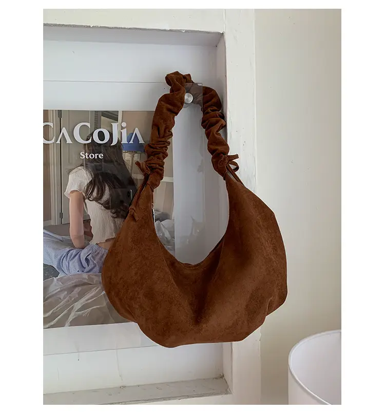 Yellow Pleated Shoulder Bag for Women — feature 22