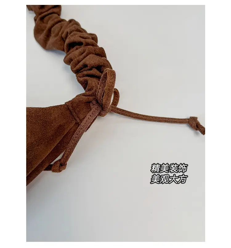 Yellow Pleated Shoulder Bag for Women — feature 5