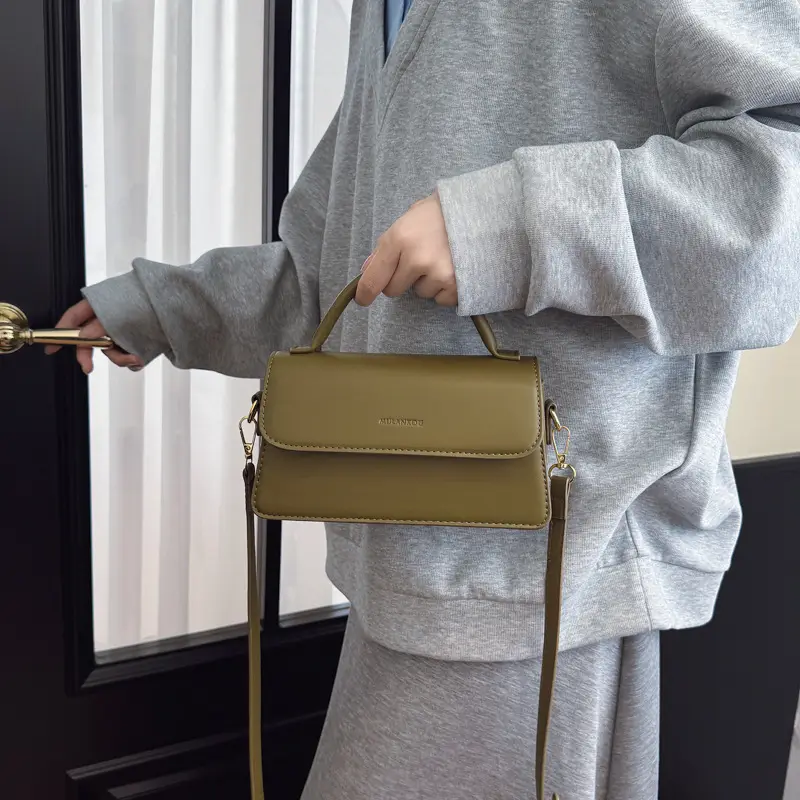 2025 Women's Retro Brown Square Shoulder Bag - Image 5