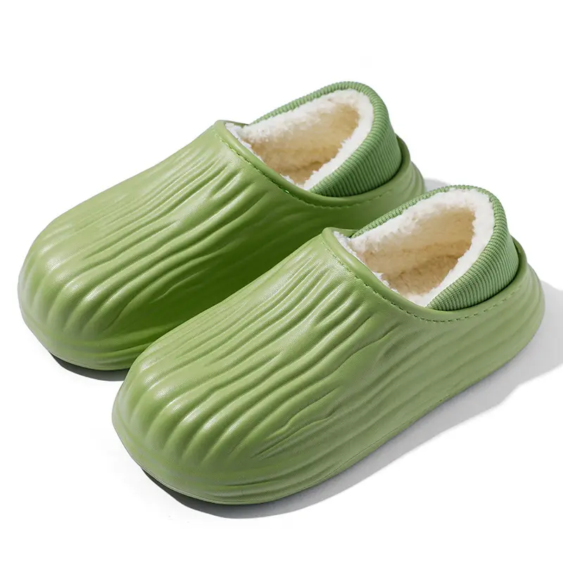 Waterproof and Non-Slip Men's Velvet Cotton Slippers Autumn and Winter 2025 New Velvet Warm Thick-Soled Plush Sports Cotton Slippers