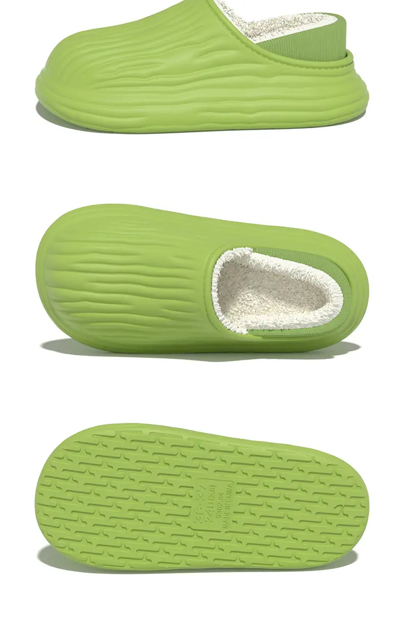 Waterproof and Non-Slip Men's Velvet Cotton Slippers Autumn and Winter 2025 New Velvet Warm Thick-Soled Plush Sports Cotton Slippers — feature 12
