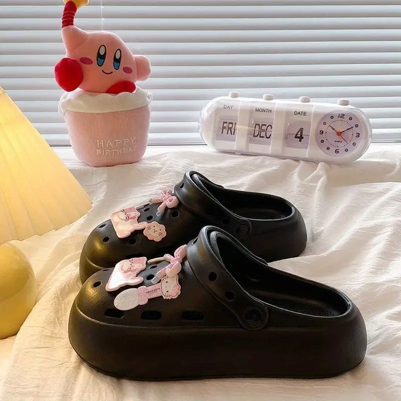 Blue Starfish Thick-Soled Clogs for Women, Eva Height-Increasing 3-5cm, Same Style as on Xiaohongshu, Suitable for Student Dormitories, Closed-Toe Slippers
