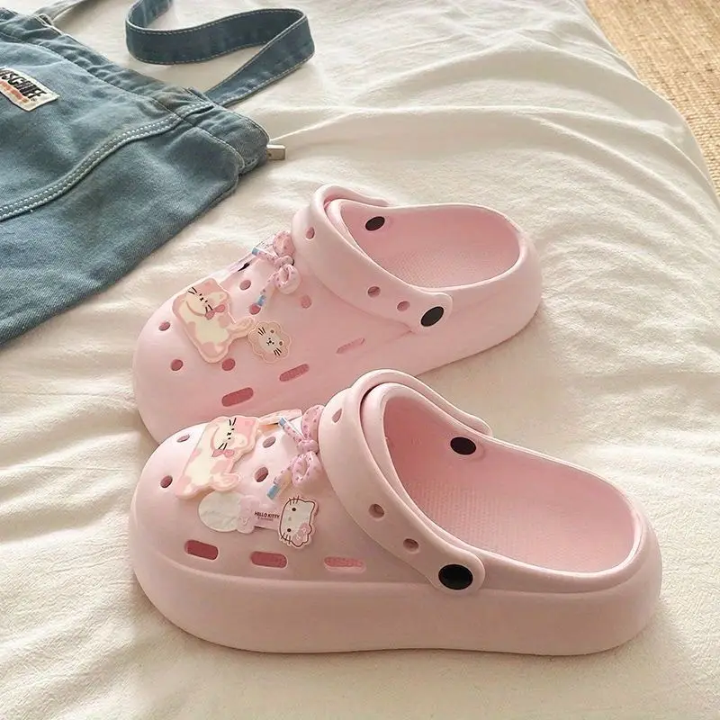 Blue Starfish Thick-Soled Clogs for Women, Eva Height-Increasing 3-5cm, Same Style as on Xiaohongshu, Suitable for Student Dormitories, Closed-Toe Slippers