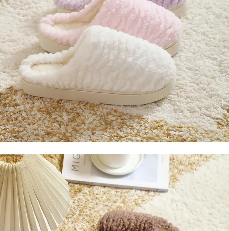 Warm Plush Slippers for Women Brown Comfortable Home — feature 13