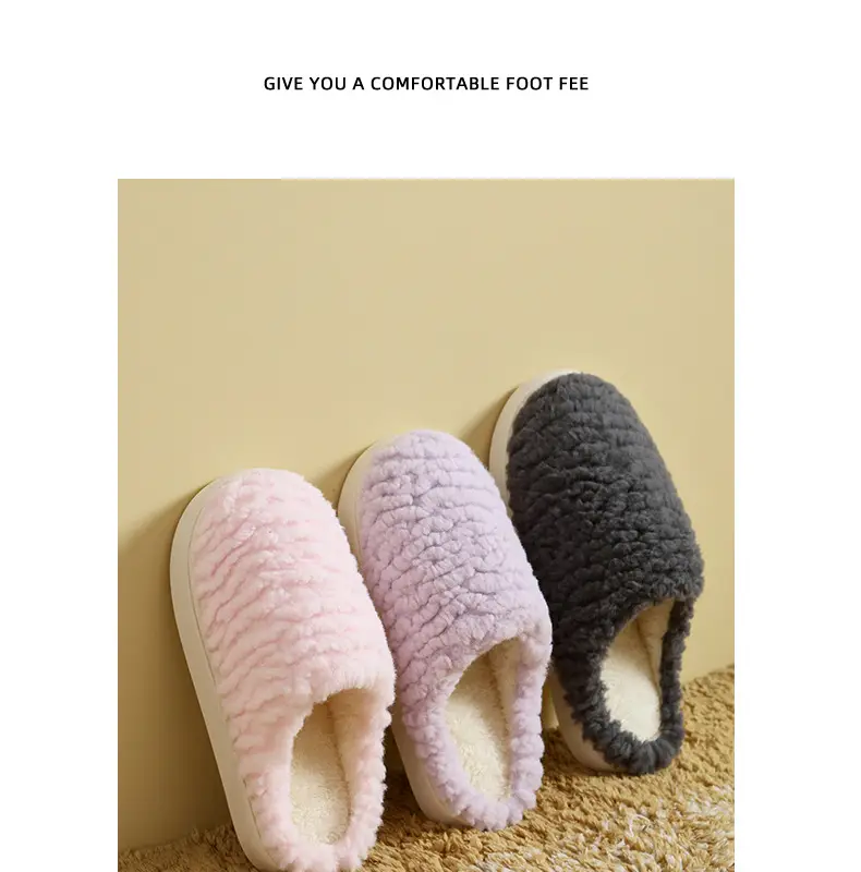 Warm Plush Slippers for Women Brown Comfortable Home — feature 15