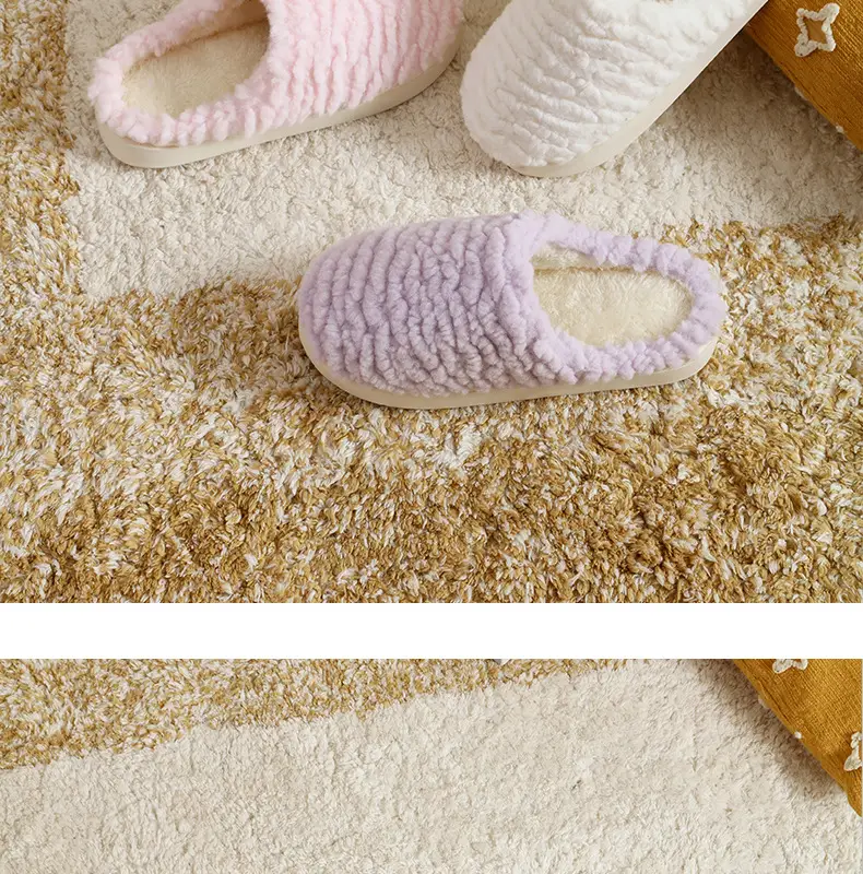 Warm Plush Slippers for Women Brown Comfortable Home — feature 18