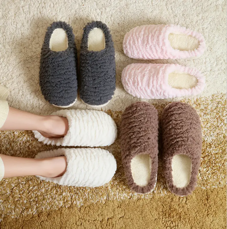 Warm Plush Slippers for Women Brown Comfortable Home — feature 19