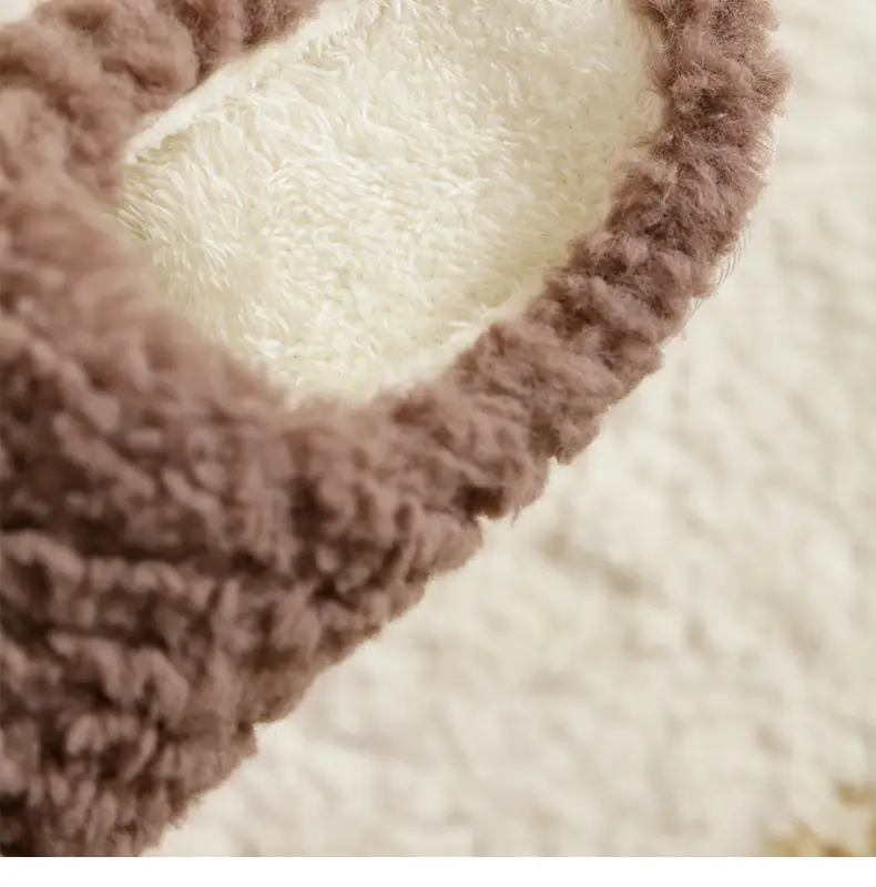 Warm Plush Slippers for Women Brown Comfortable Home — feature 8