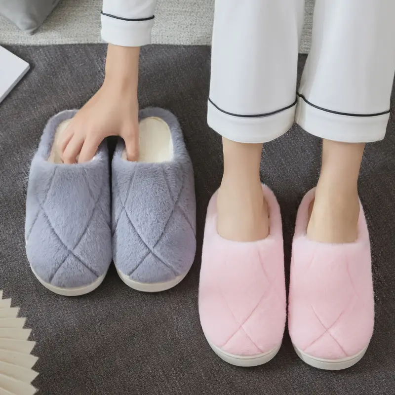 Women's Cotton Slippers Thick Soled Winter Warm - Image 41