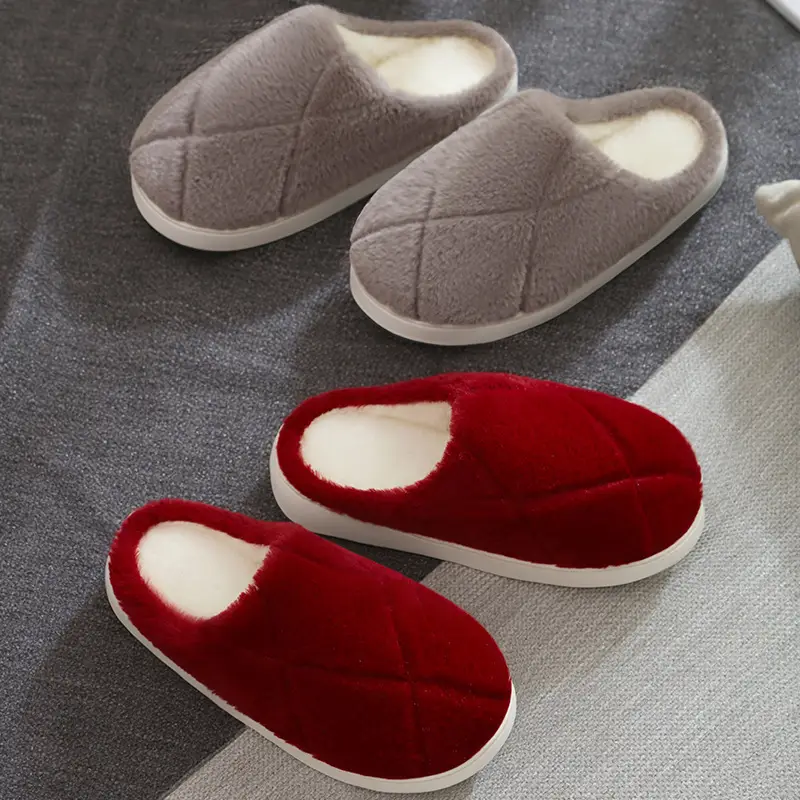 Women's Cotton Slippers Thick Soled Winter Warm - Image 42