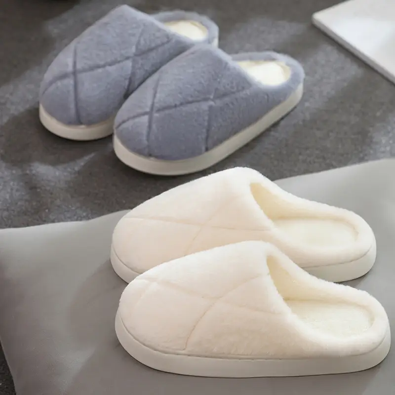 Women's Cotton Slippers Thick Soled Winter Warm - Image 43