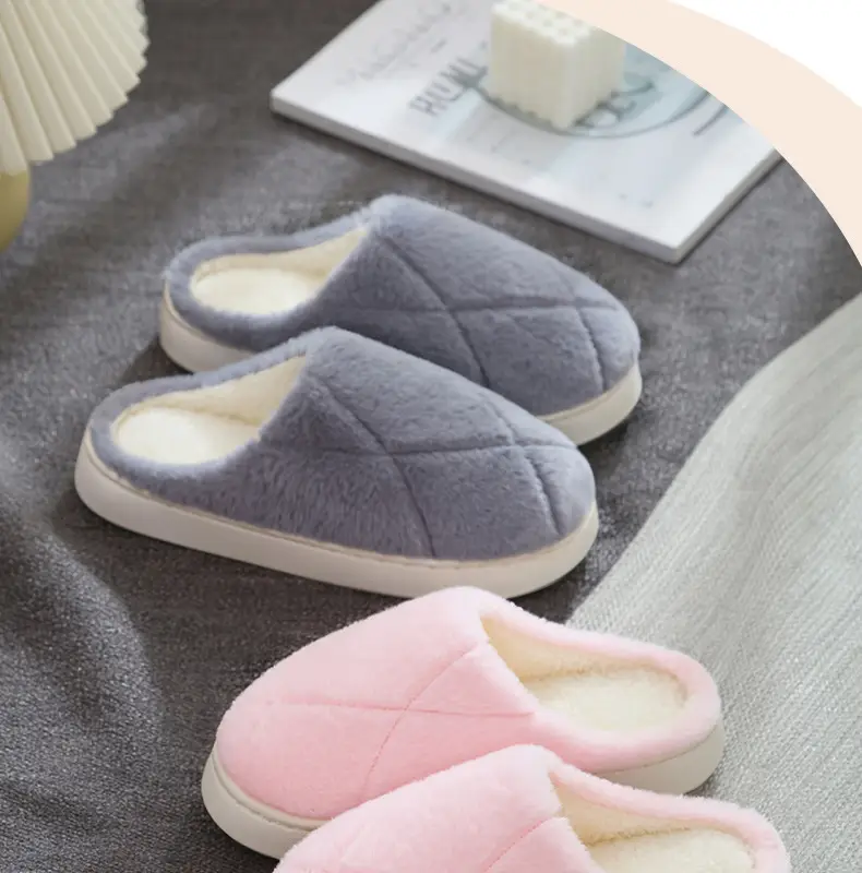 Women's Cotton Slippers Thick Soled Winter Warm — feature 10