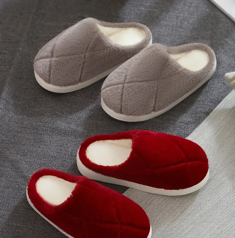 Women's Cotton Slippers Thick Soled Winter Warm — feature 22