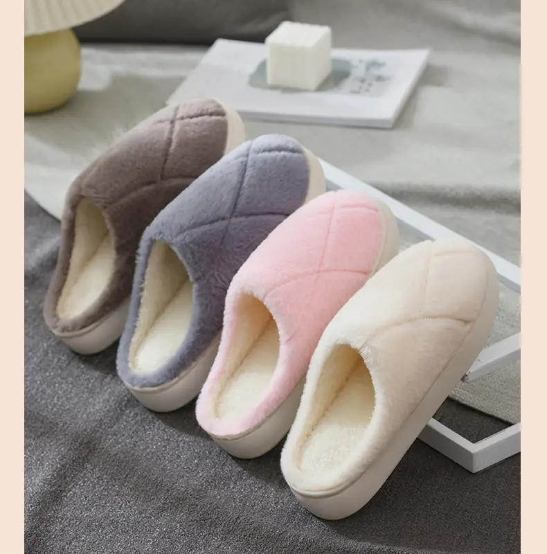 Women's Cotton Slippers Thick Soled Winter Warm — feature 5