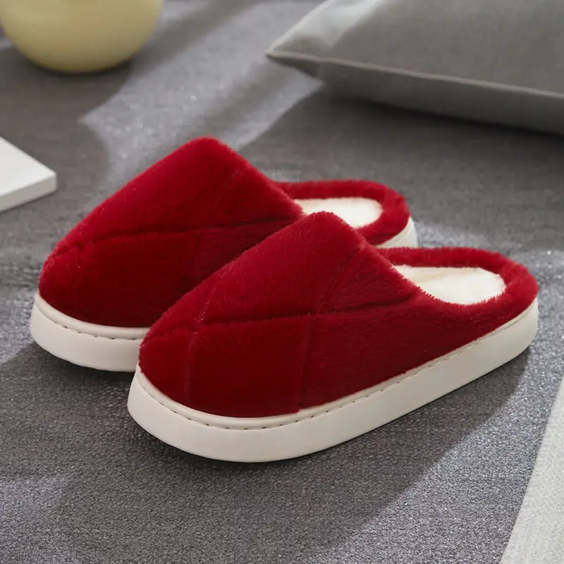 Women's Cotton Slippers Thick Soled Winter Warm - Image 2