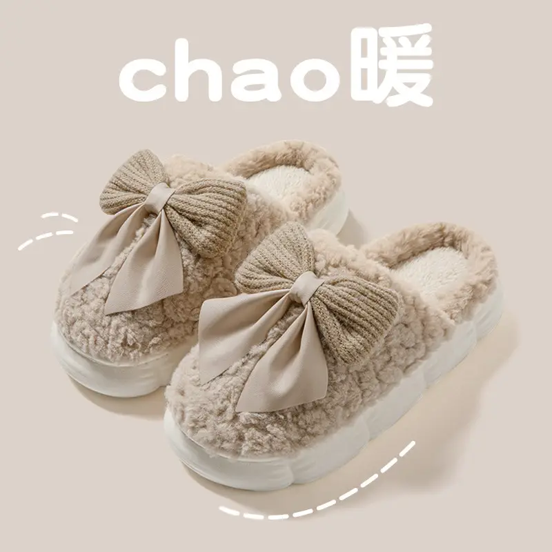 Women's Cotton Slippers Thick Soled Winter Warm - Image 30