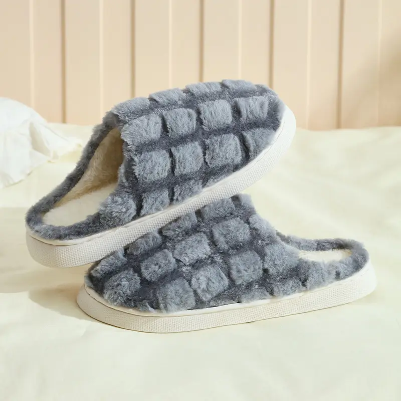 Women's Cotton Slippers Thick Soled Winter Warm - Image 39