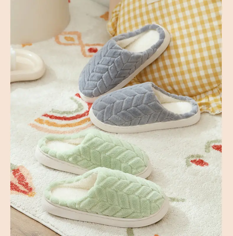 Warm Furry Slippers for Women & Men, Non-Slip Thick Sole — feature 5