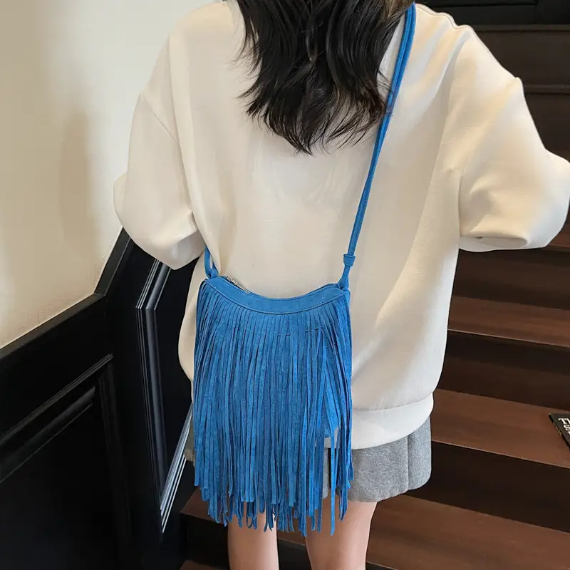 Autumn Tassel Crossbody Bag Women Brown 2025