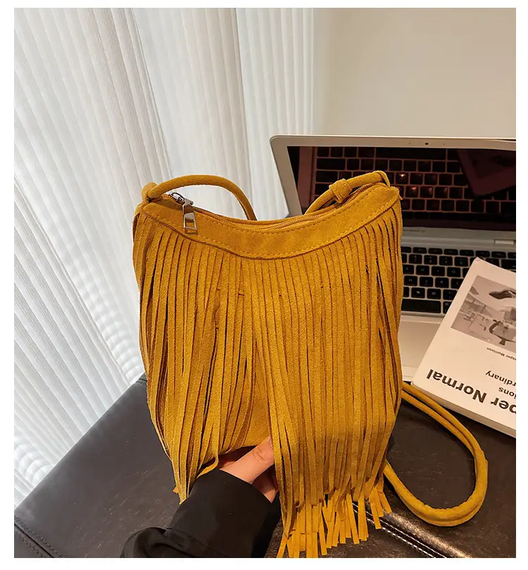 Autumn Tassel Crossbody Bag Women Brown 2025 — feature 3
