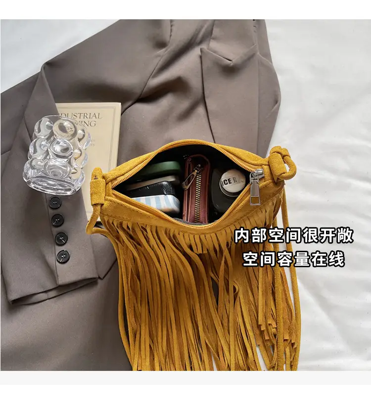 Autumn Tassel Crossbody Bag Women Brown 2025 — feature 8