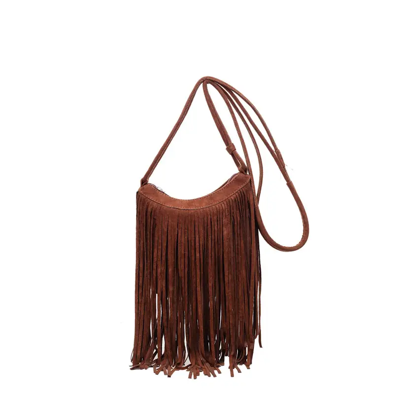 Autumn Tassel Crossbody Bag Women Brown 2025