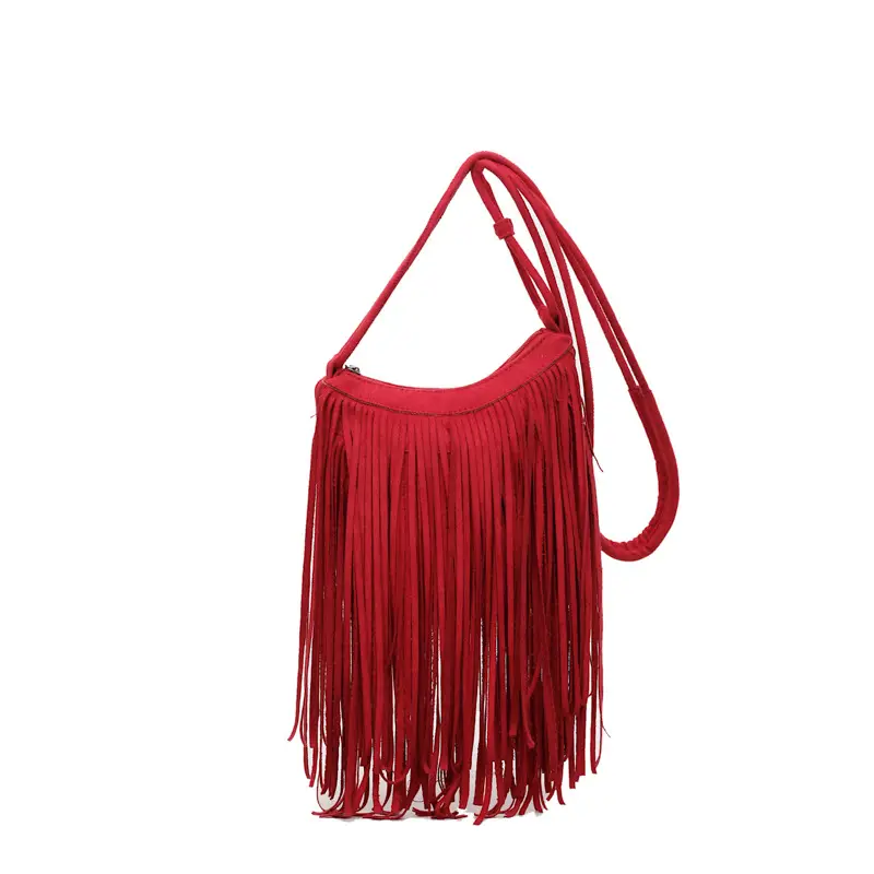 Autumn Tassel Crossbody Bag Women Brown 2025