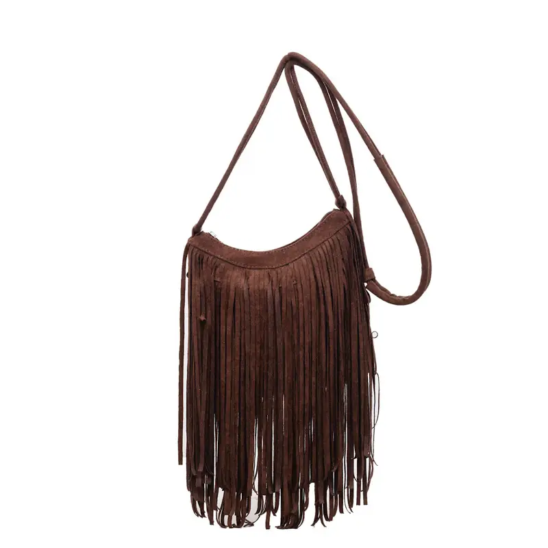 Autumn Tassel Crossbody Bag Women Brown 2025