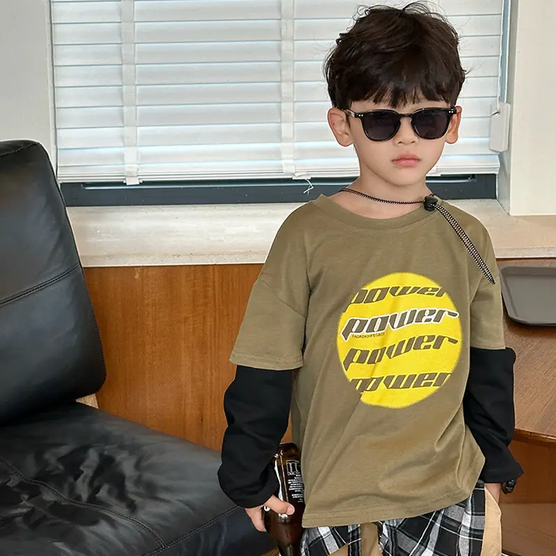 Boys Long Sleeve T-Shirt Yellow Graphic 2025 - Image 5