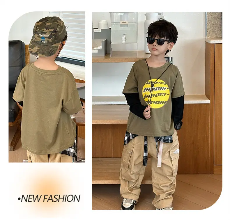 Boys Long Sleeve T-Shirt Yellow Graphic 2025 — feature 15