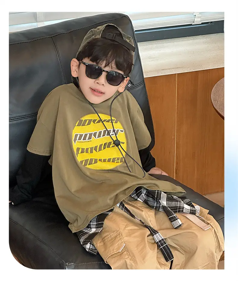 Boys Long Sleeve T-Shirt Yellow Graphic 2025 — feature 16