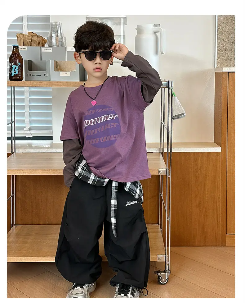 Boys Long Sleeve T-Shirt Yellow Graphic 2025 — feature 9