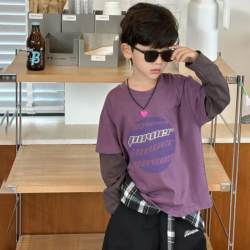Boys Long Sleeve T-Shirt Yellow Graphic 2025 - Image 2