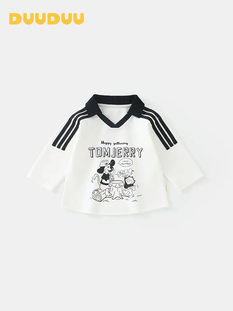 Duuduu Boys Red Long Sleeve Baby T-Shirt 2025 - Image 4