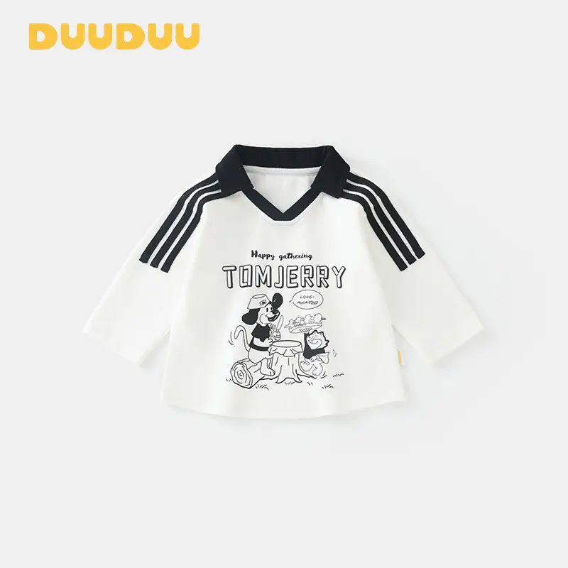 Duuduu Boys Red Long Sleeve Baby T-Shirt 2025 - Image 2