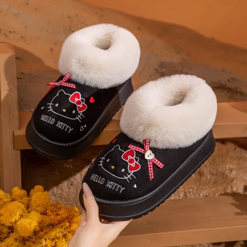 2025 Cowhide Winter Slipper with Fur Lining - Image 2