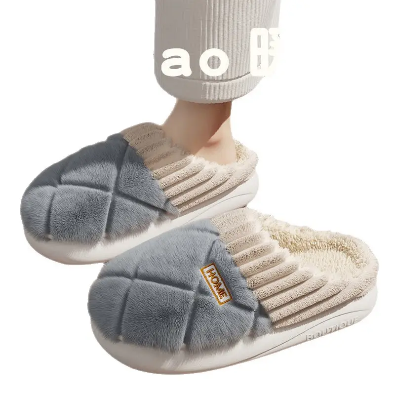 Women's Cotton Slippers Warm Winter Indoor Home - Image 11