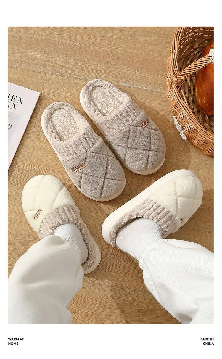Women's Cotton Slippers Warm Winter Indoor Home — feature 12