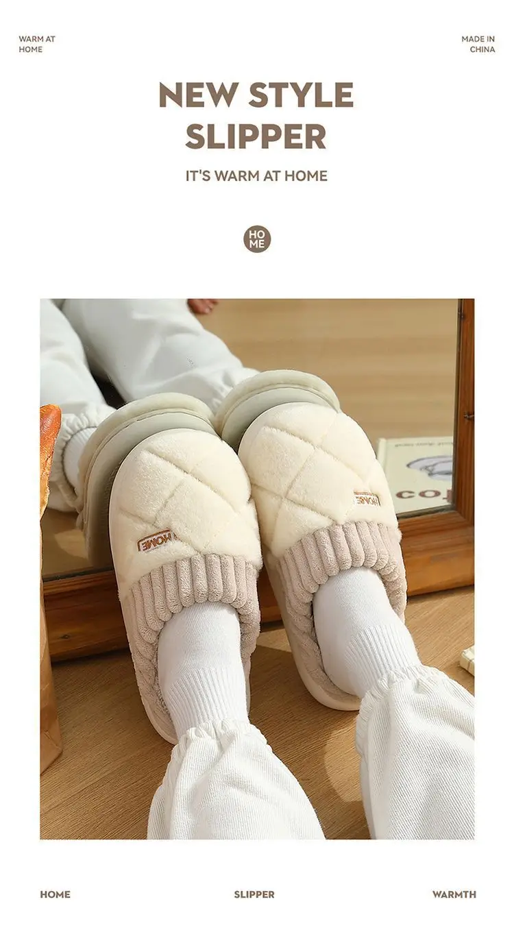 Women's Cotton Slippers Warm Winter Indoor Home — feature 2