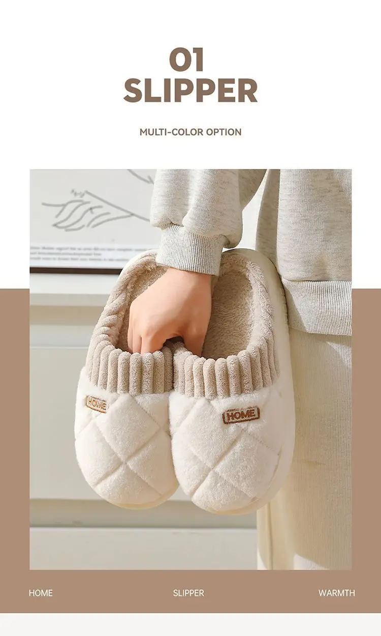 Women's Cotton Slippers Warm Winter Indoor Home — feature 3