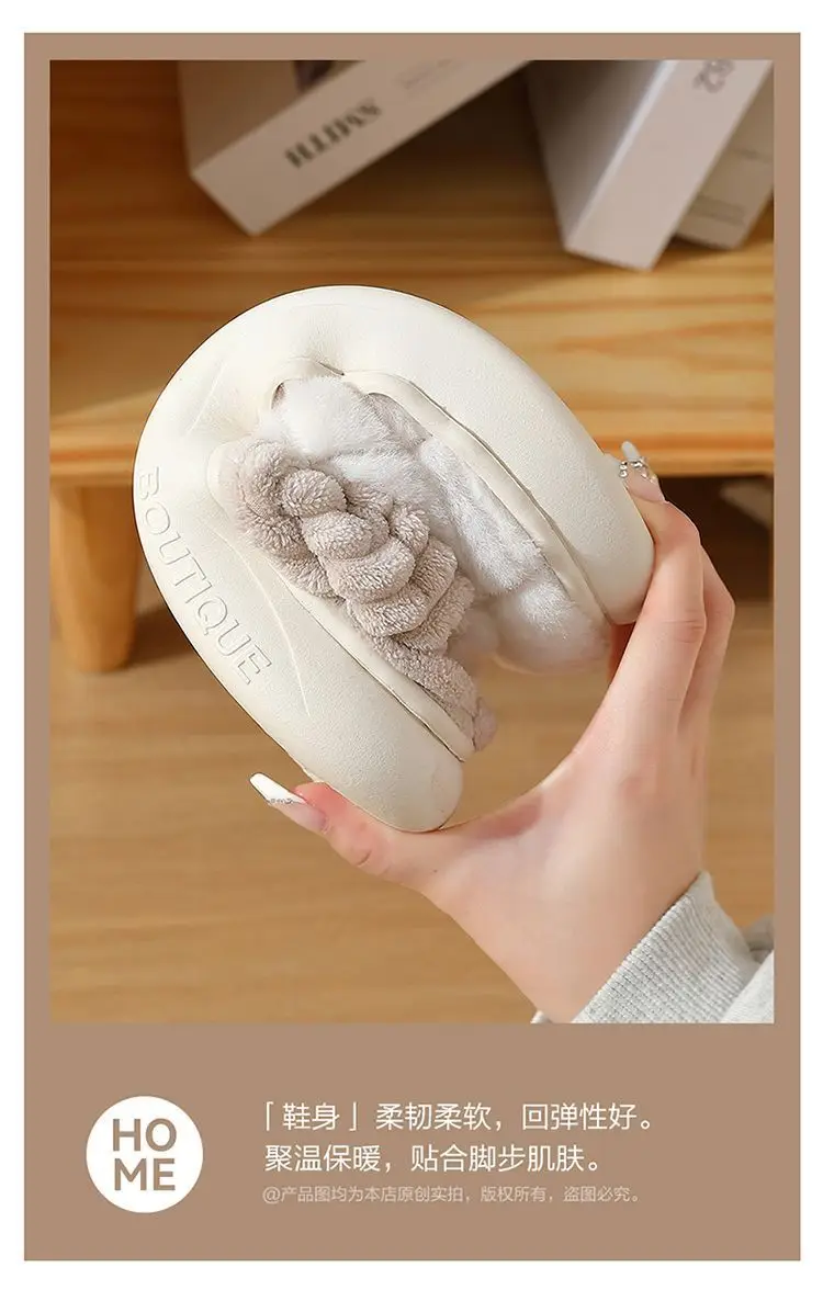 Women's Cotton Slippers Warm Winter Indoor Home — feature 7