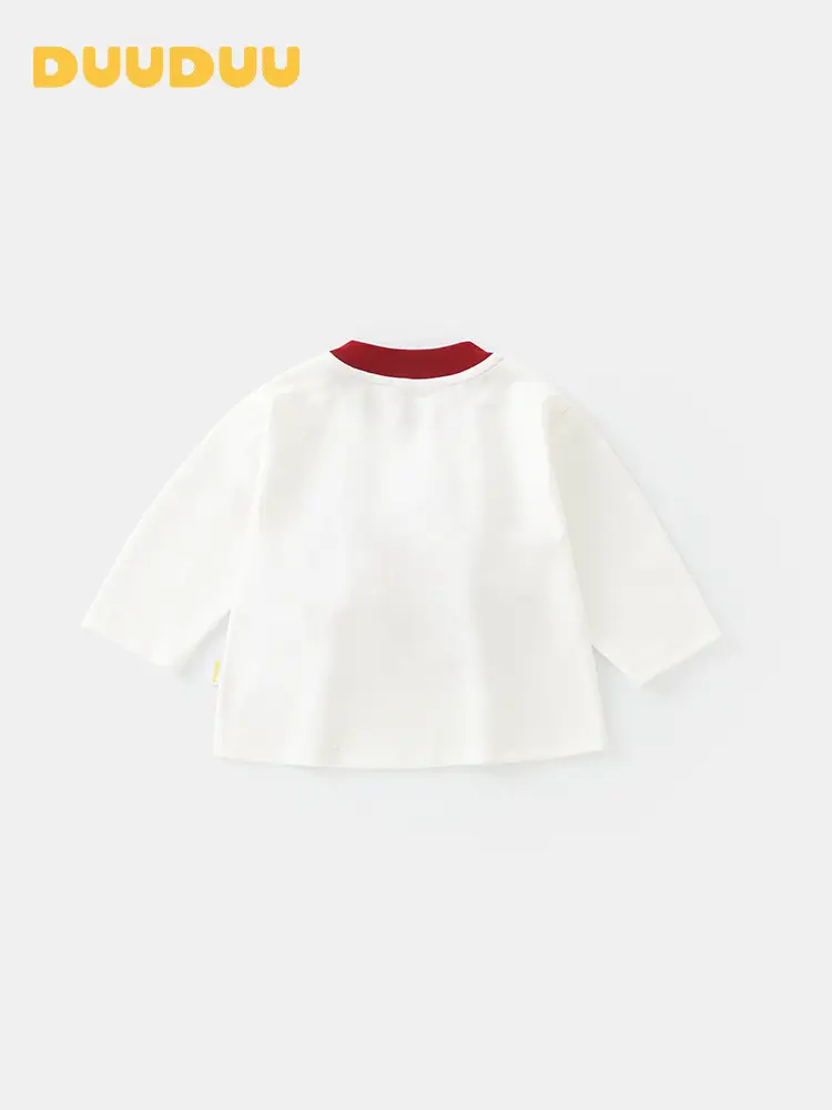 Baby Long Sleeve Shirt Red White 2025A - Image 3