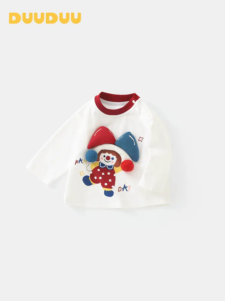 Baby Long Sleeve Shirt Red White 2025A
