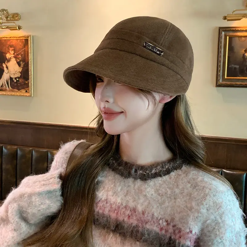 Korean Retro Fisherman Hat Windproof Bucket Cap