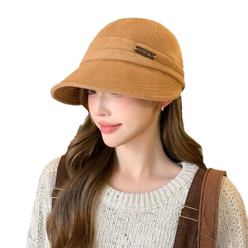 Korean Retro Fisherman Hat Windproof Bucket Cap